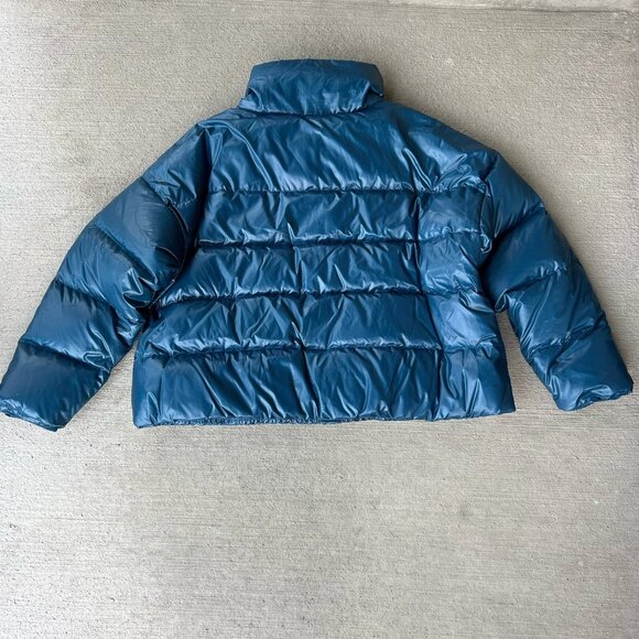 Nike Sportswear Down Puffer Jacket Blue Green Women’s XL Warm Winter Coat - Picture 2 of 6